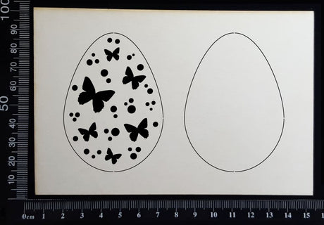 Layered Easter Eggs Set - DC - Medium - White Chipboard