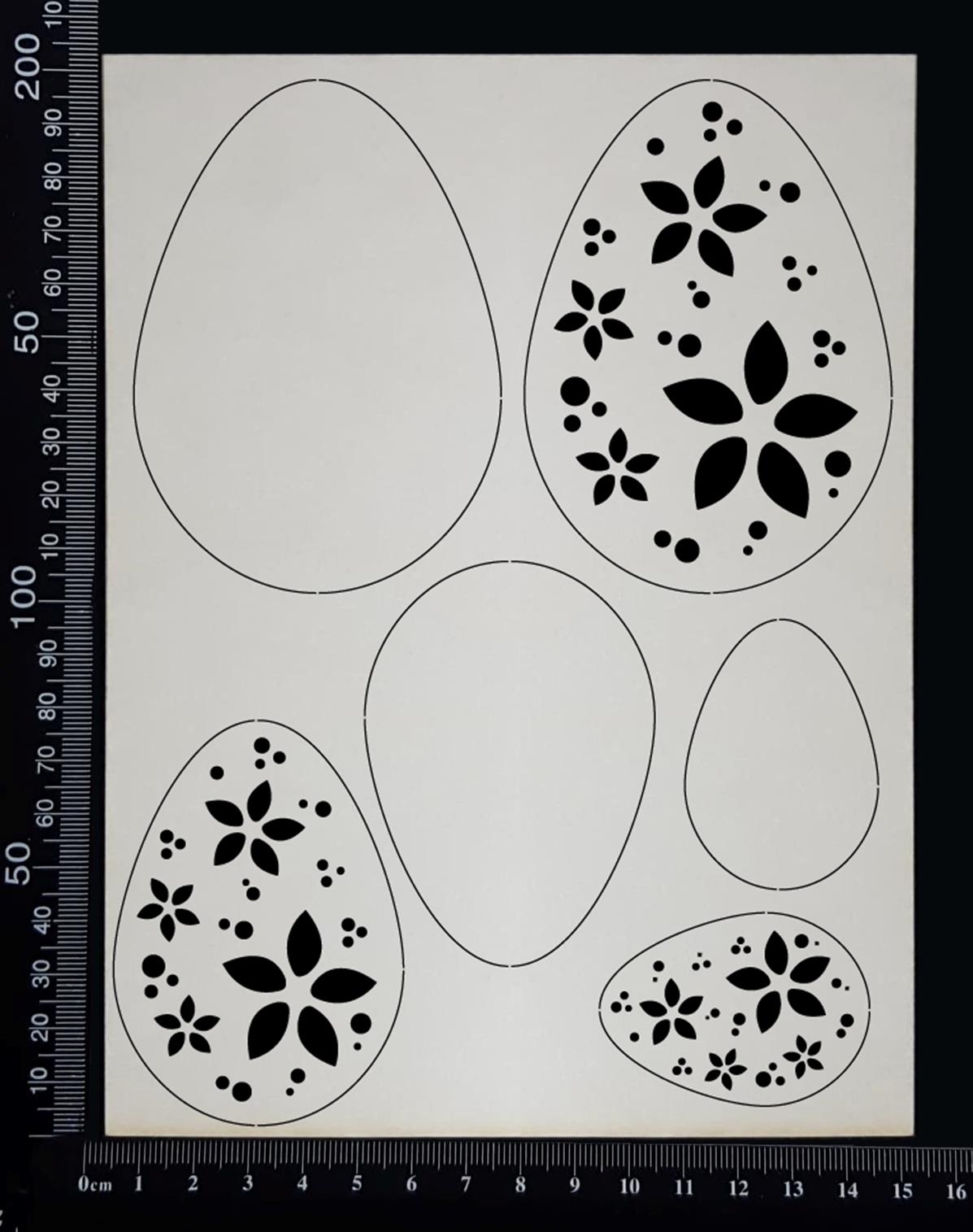 Layered Easter Eggs Set - EA - White Chipboard