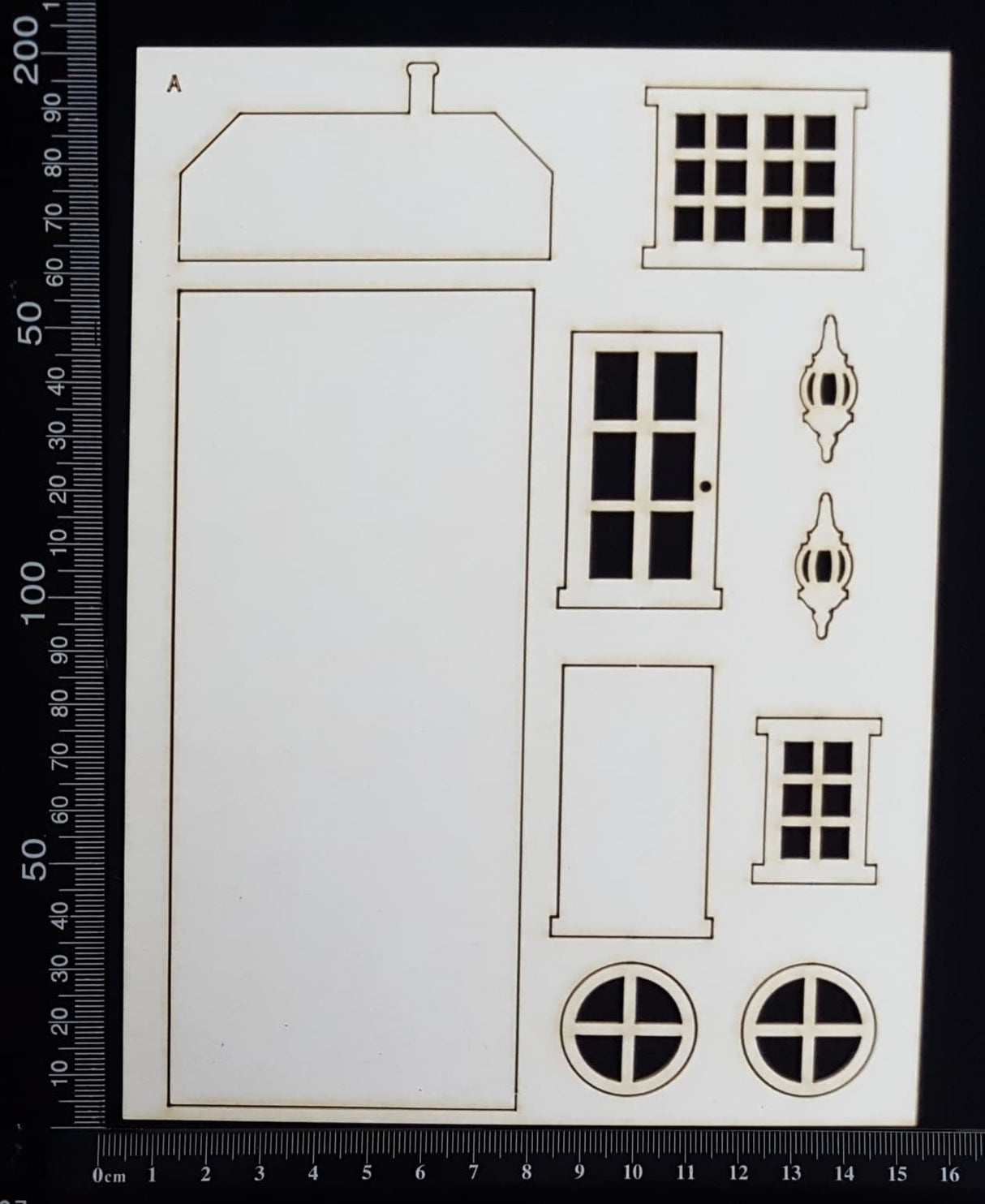 Layered House Set - A - Large - White Chipboard