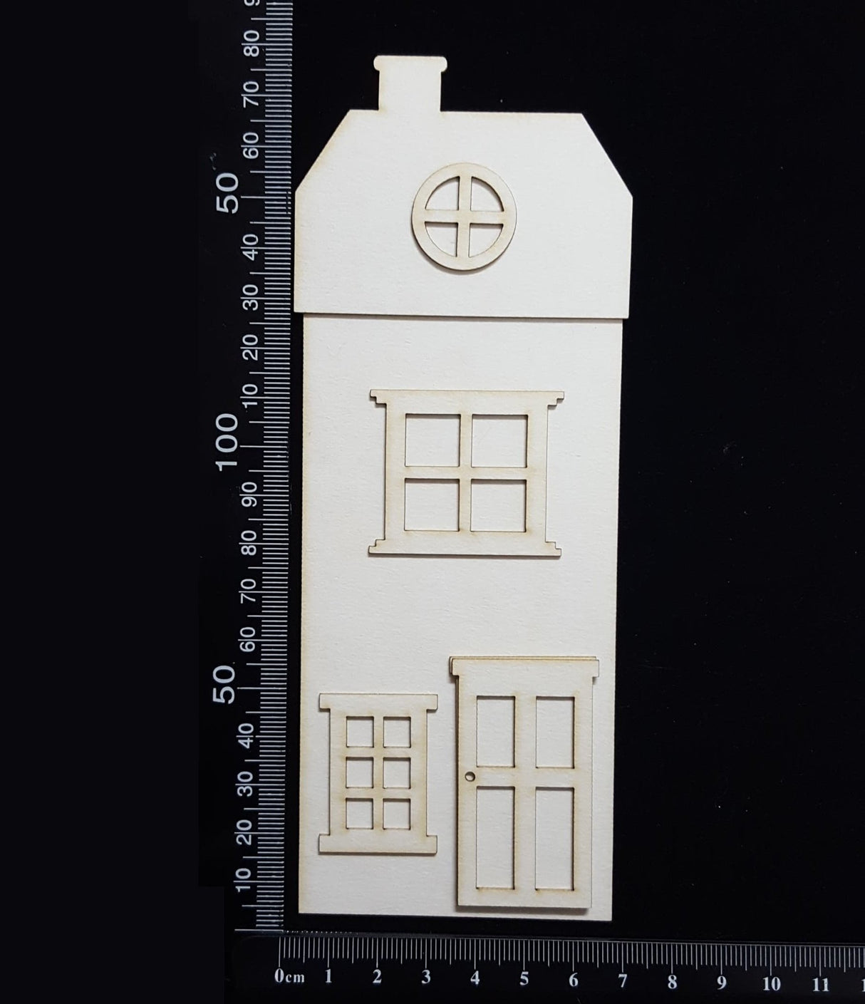Layered House Set - B - Large - White Chipboard