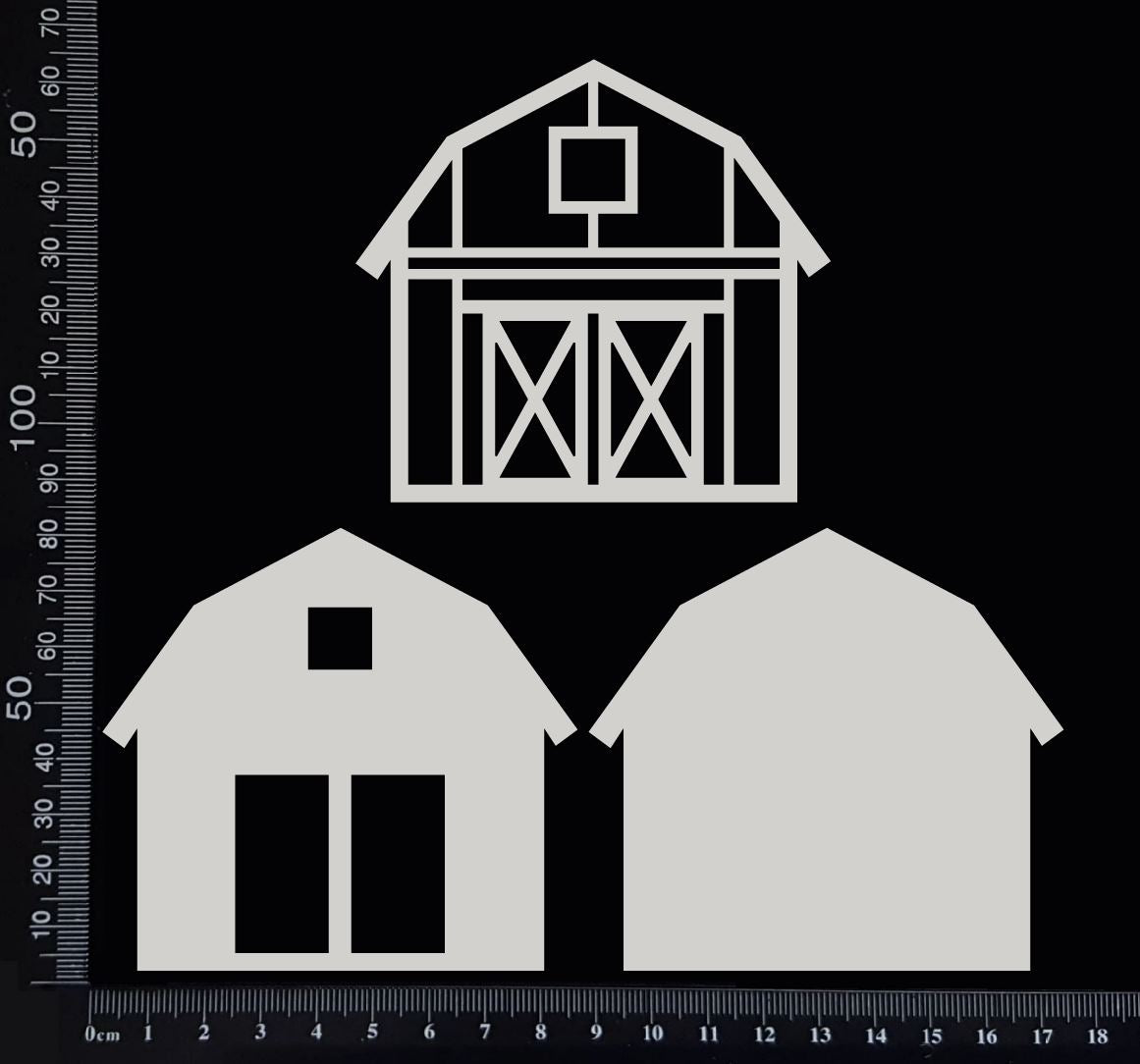 Layered Barn - White Chipboard