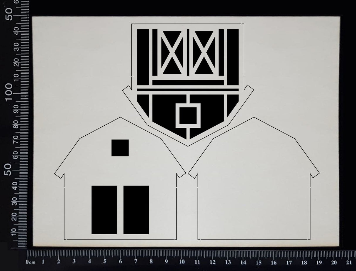 Layered Barn - White Chipboard