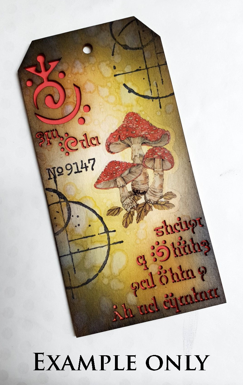 Layering Tags - Elvish - White Chipboard