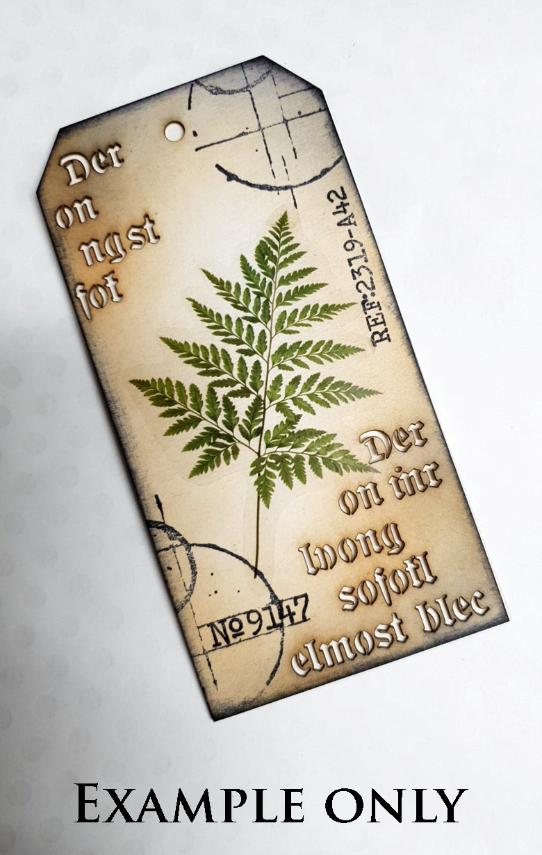 Layering Tags - Gothic - Large - White Chipboard