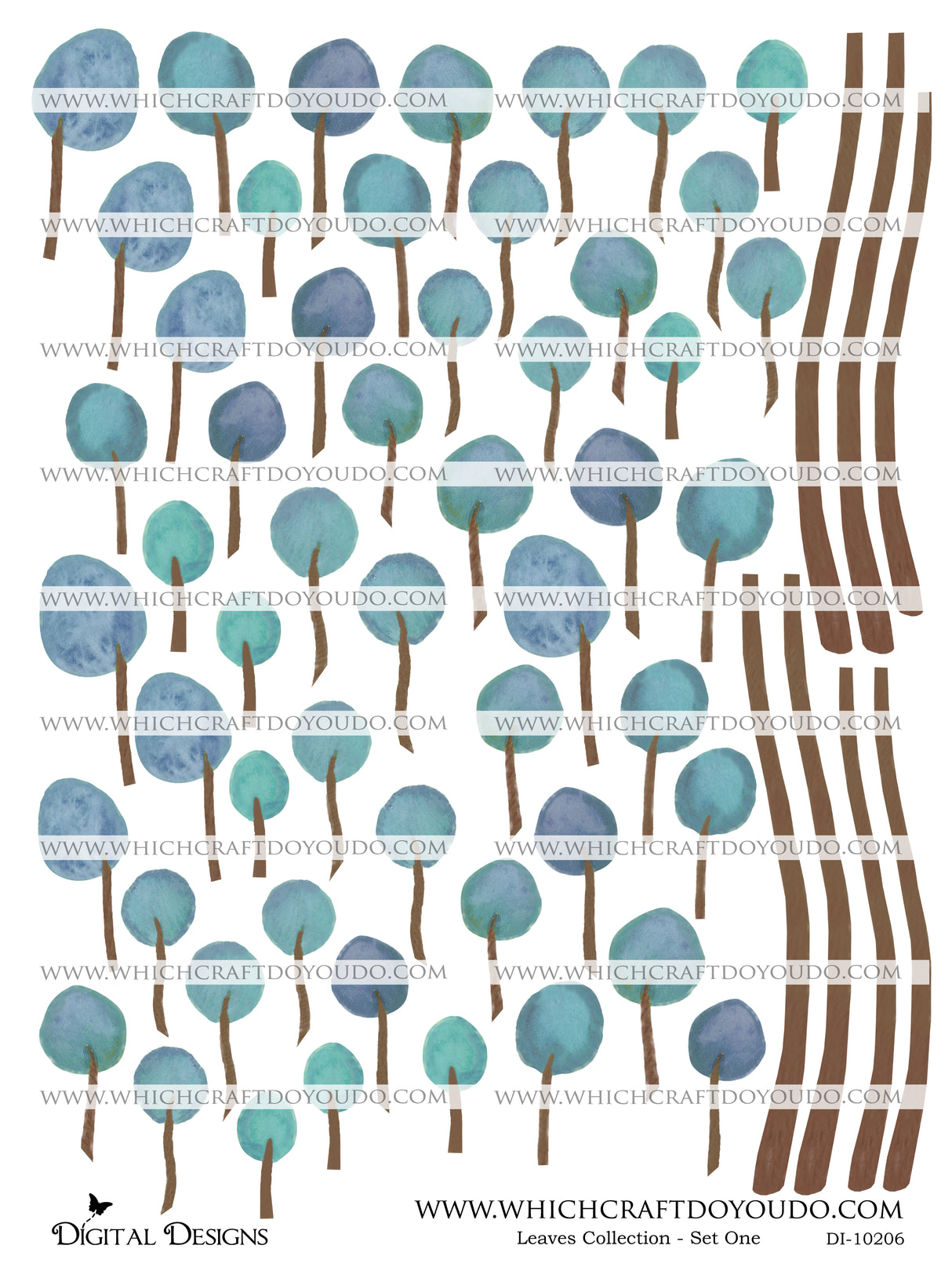 Leaves Collection - Set One - DI-10206 - Digital Download
