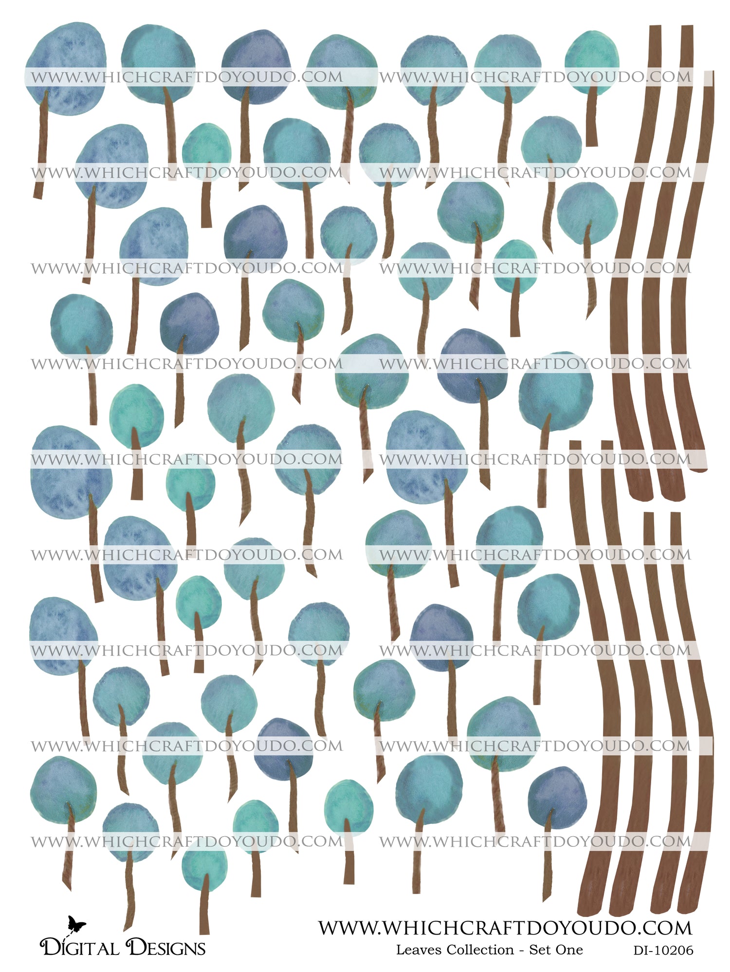 Leaves Collection - Set One - DI-10206 - Digital Download