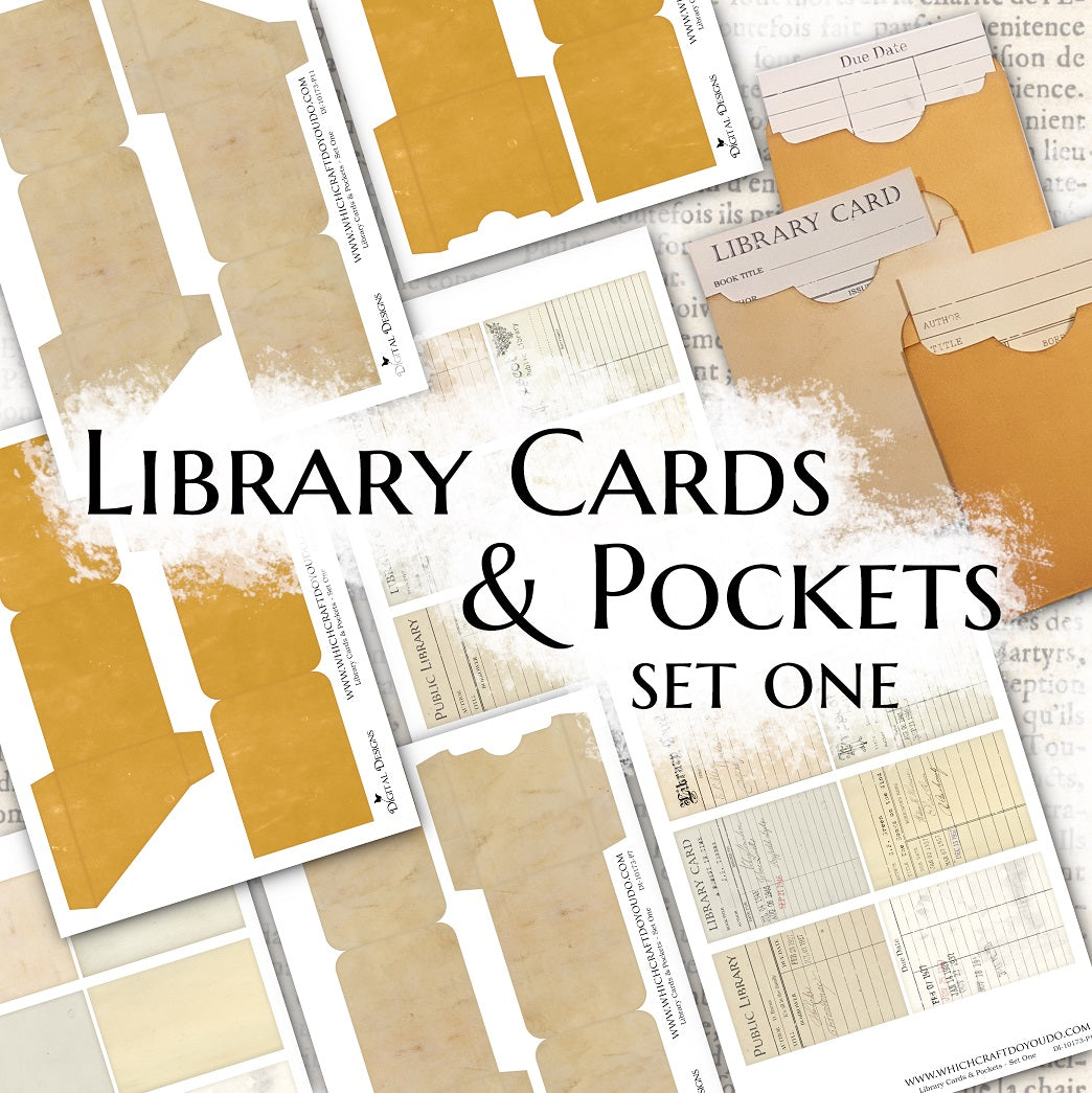 Library Cards & Pockets - Set One - DI-10173 - Digital Download