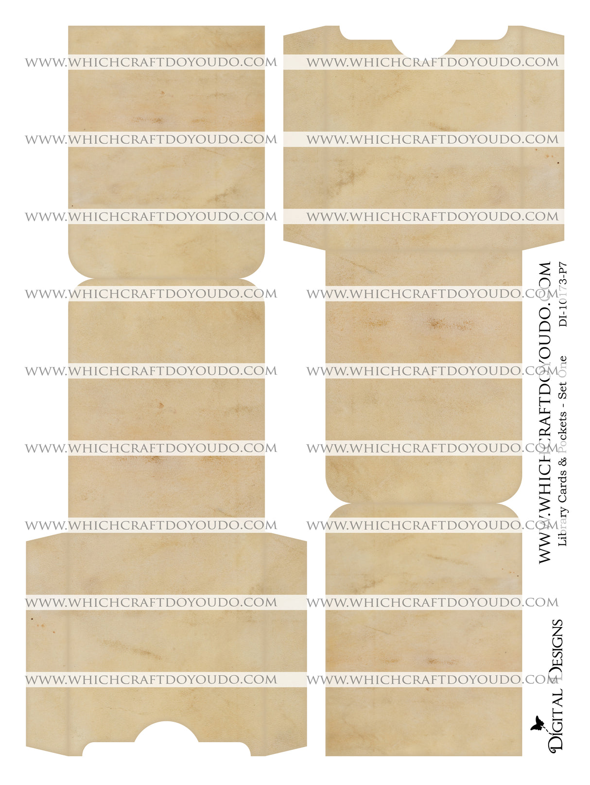 Library Cards & Pockets - Set One - DI-10173 - Digital Download