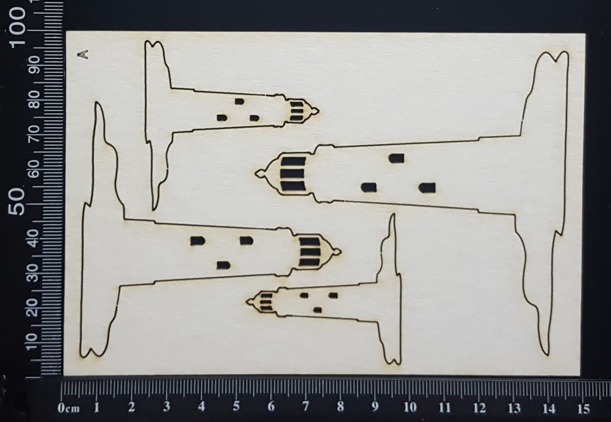 Lighthouse Set - A - White Chipboard