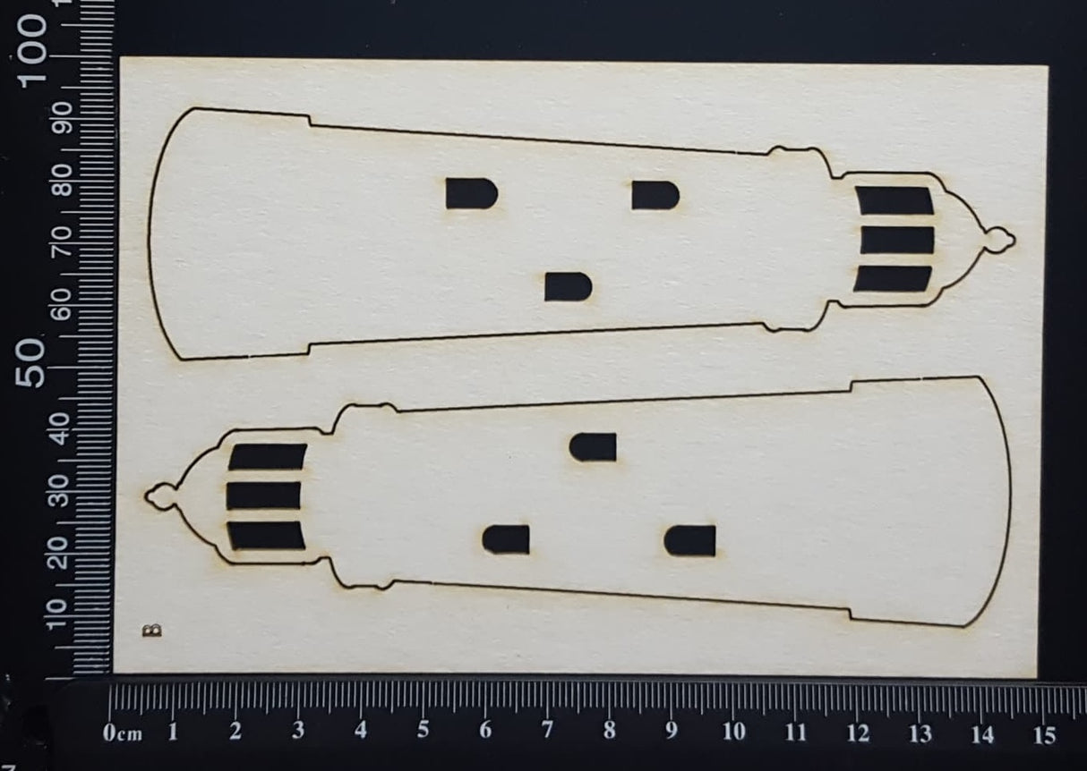 Lighthouse Set - B - White Chipboard