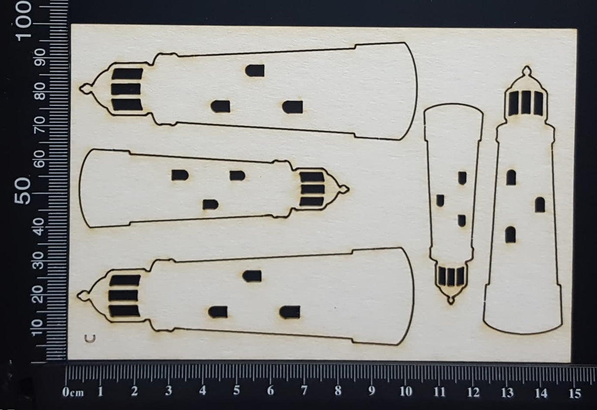 Lighthouse Set - C - White Chipboard