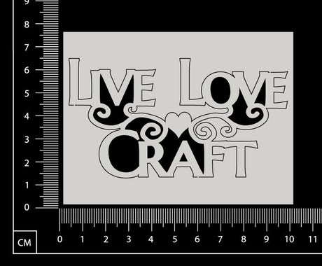 Live Love Craft - Small - White Chipboard