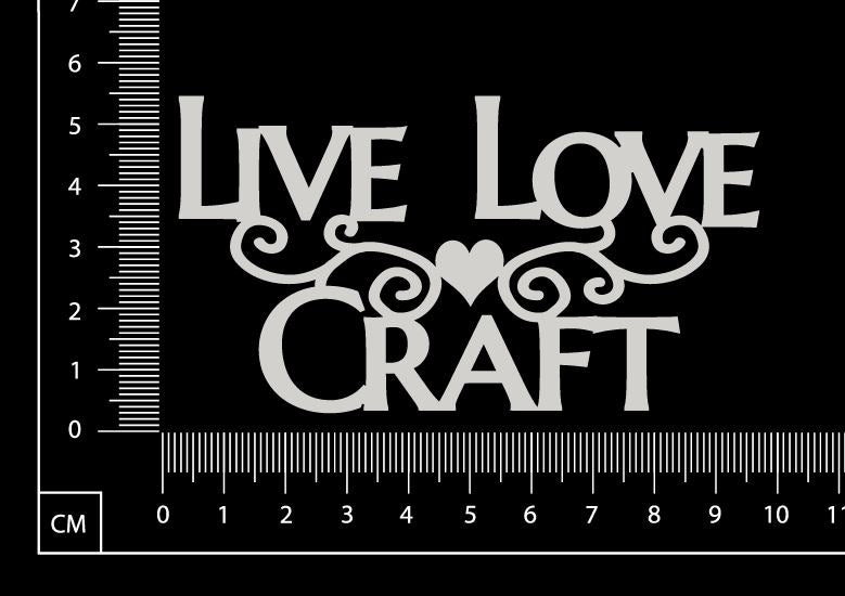 Live Love Craft - Small - White Chipboard