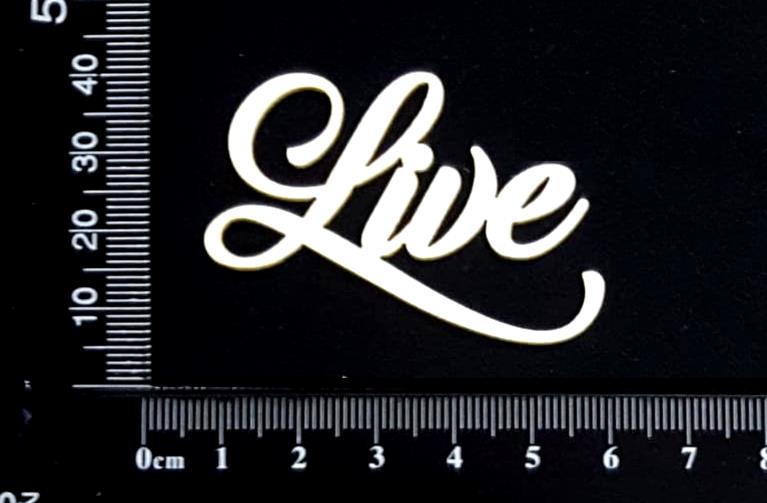 Sandscript Word - Live - White Chipboard