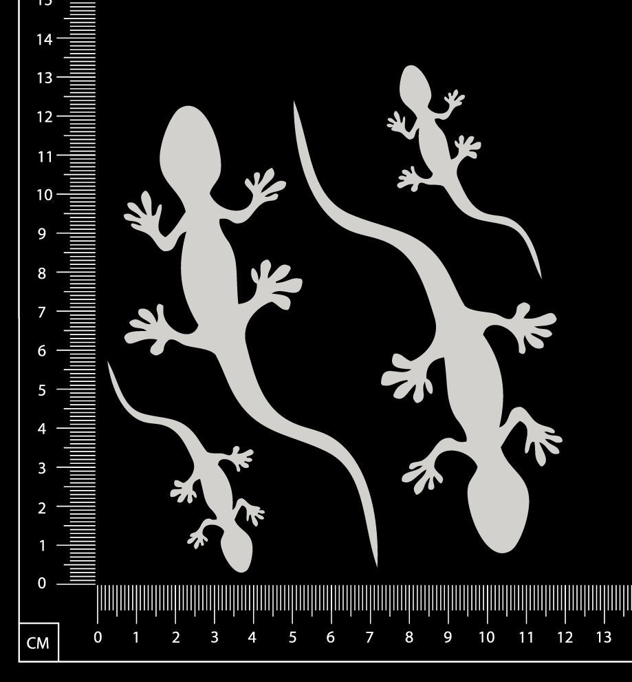 Lizard Set - A - White Chipboard