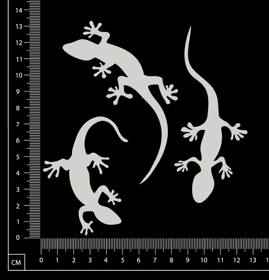 Lizard Set - C - White Chipboard