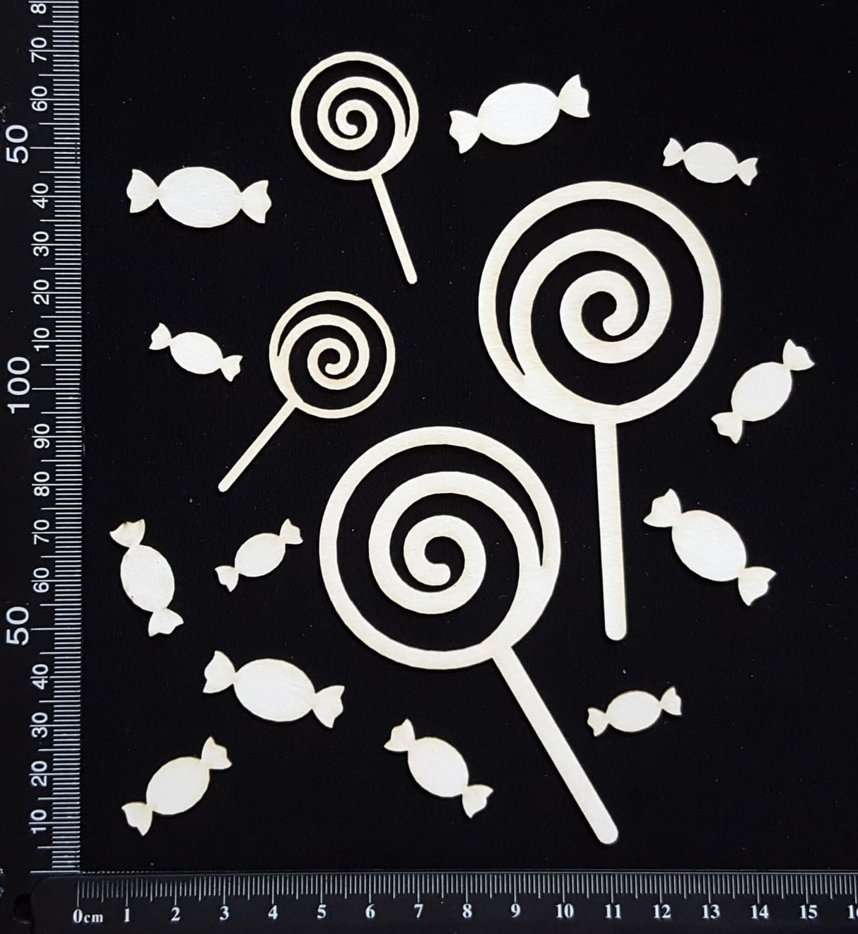 Lollipops & Sweets - White Chipboard