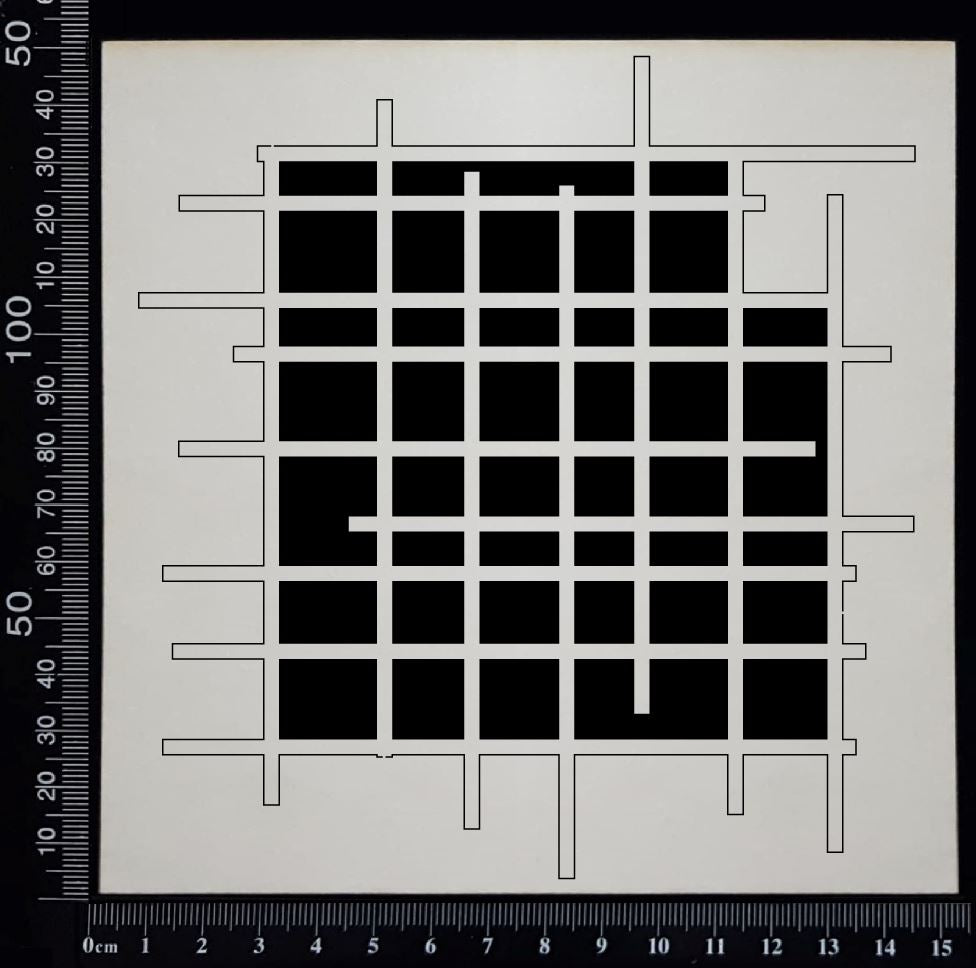 Loose Grid Mesh - White Chipboard