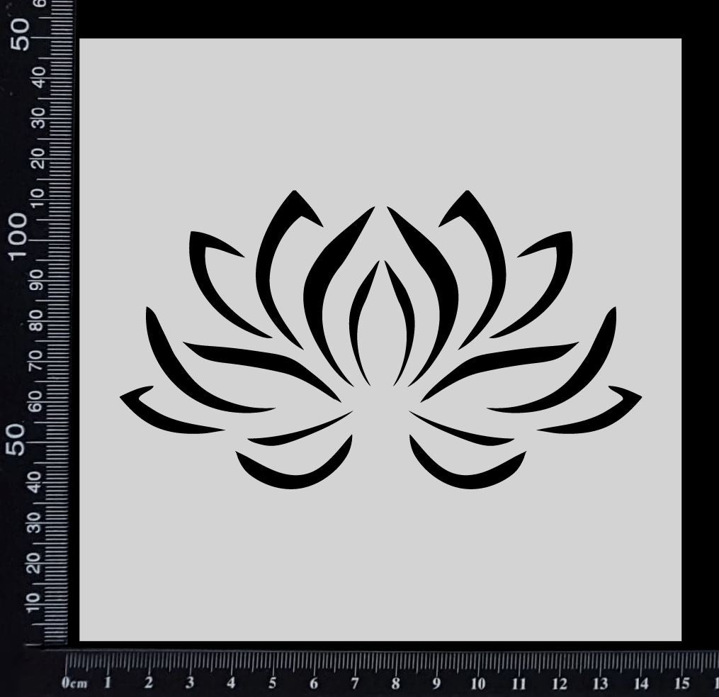 Lotus - B - Stencil - 150mm x 150mm