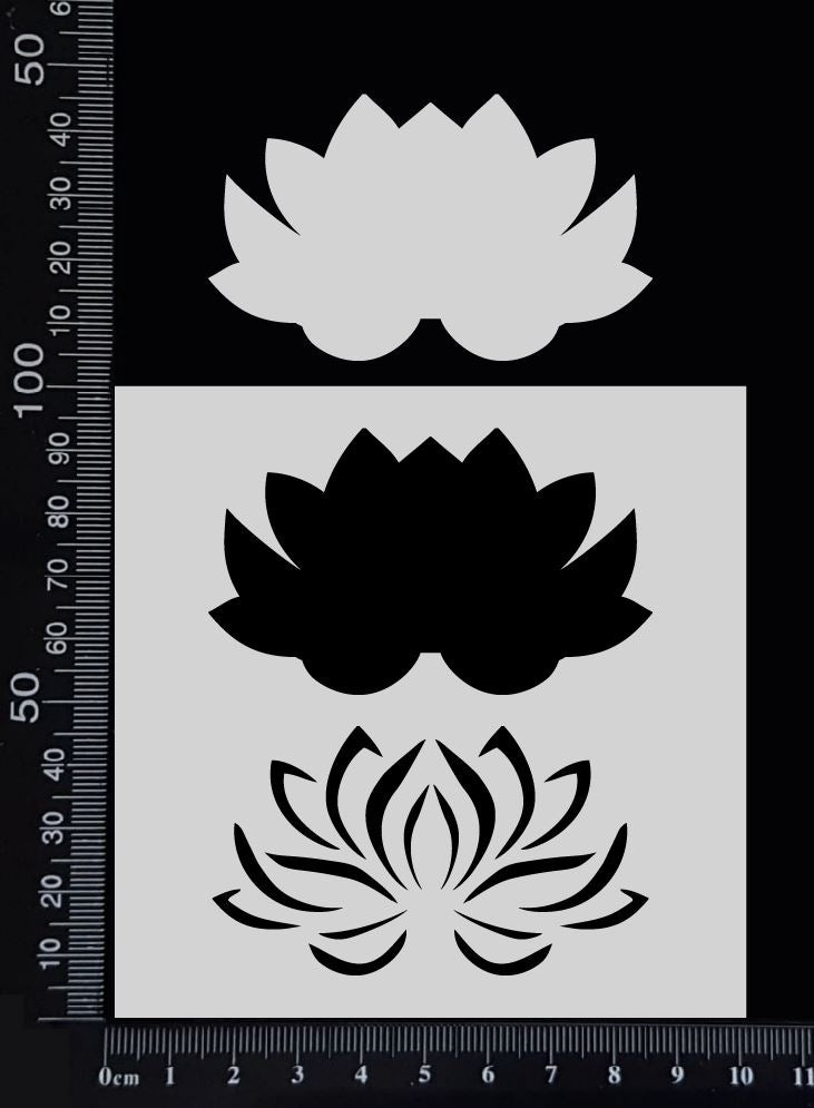 Lotus - C - Stencil - 100mm x 100mm