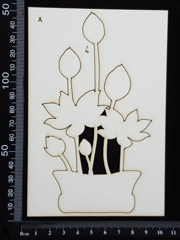 Lotus - A - Large - White Chipboard