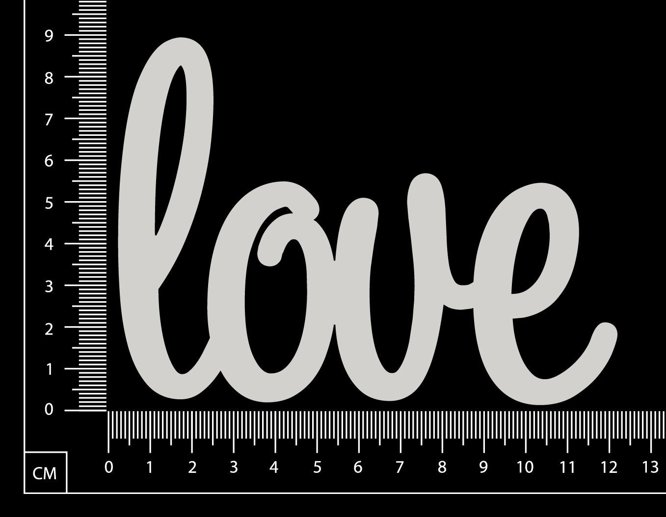 Love - A - White Chipboard