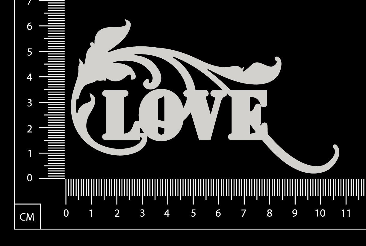 Love Flourish - White Chipboard