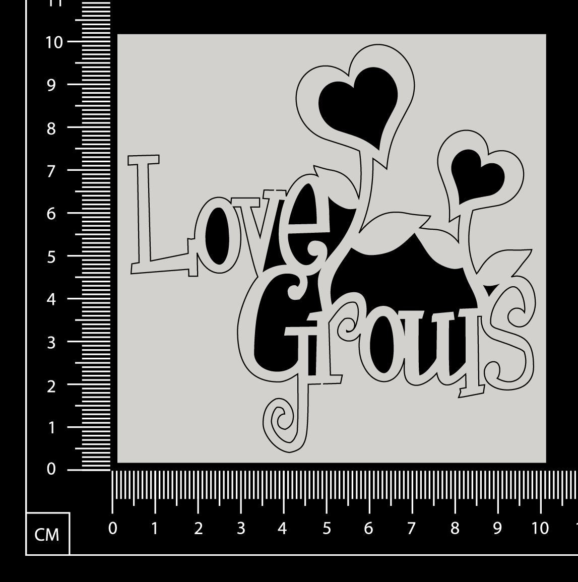 Love Grows - White Chipboard