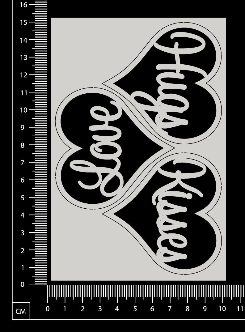 Love Hearts - White Chipboard