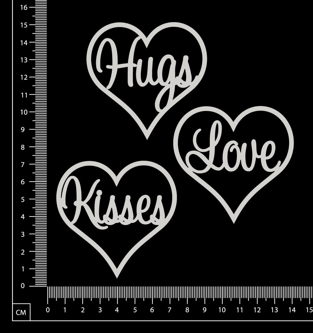 Love Hearts - White Chipboard