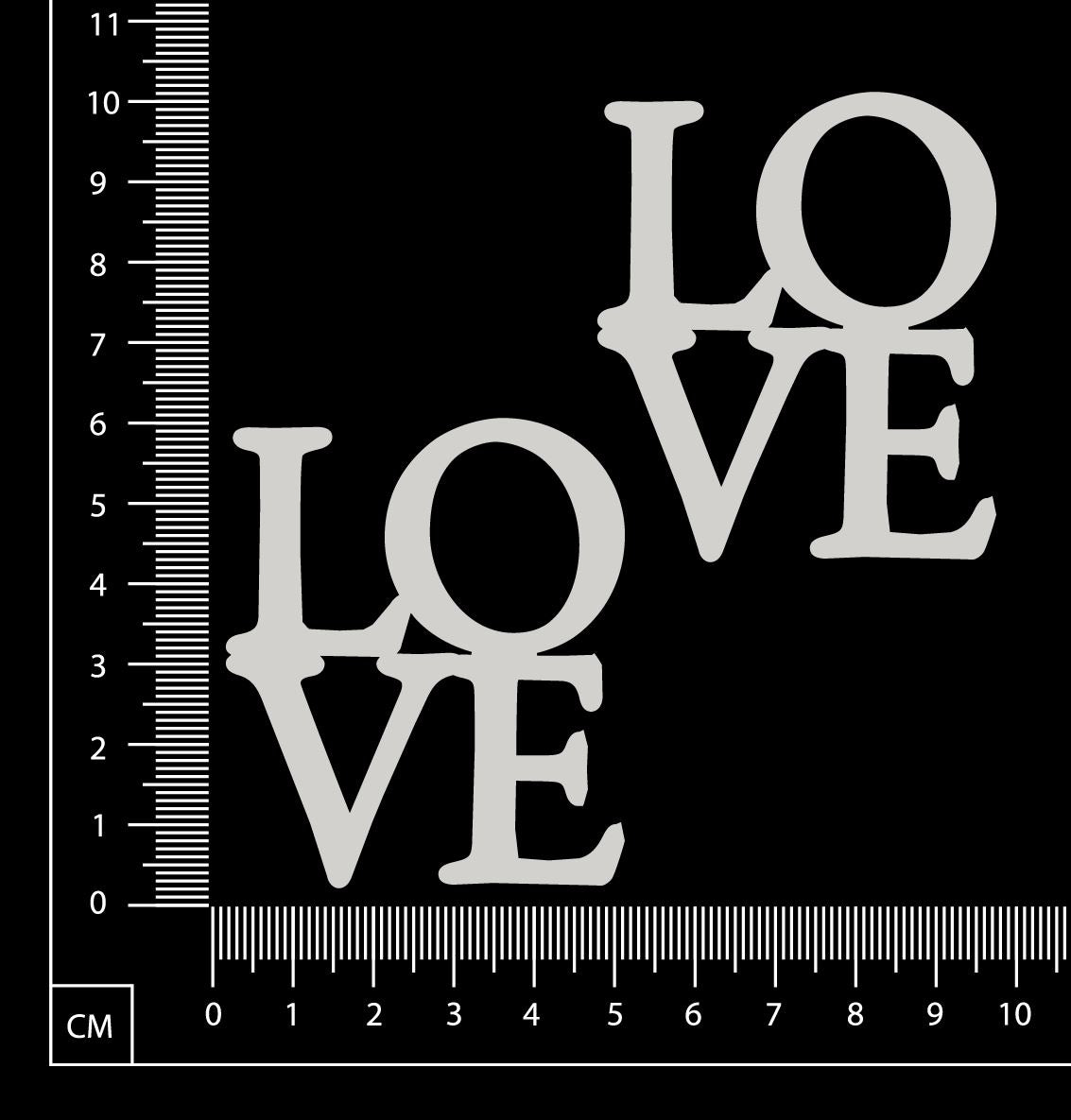 Love Squares - White Chipboard