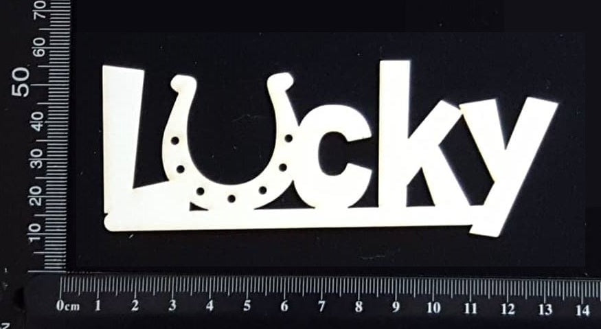 Lucky - B - White Chipboard