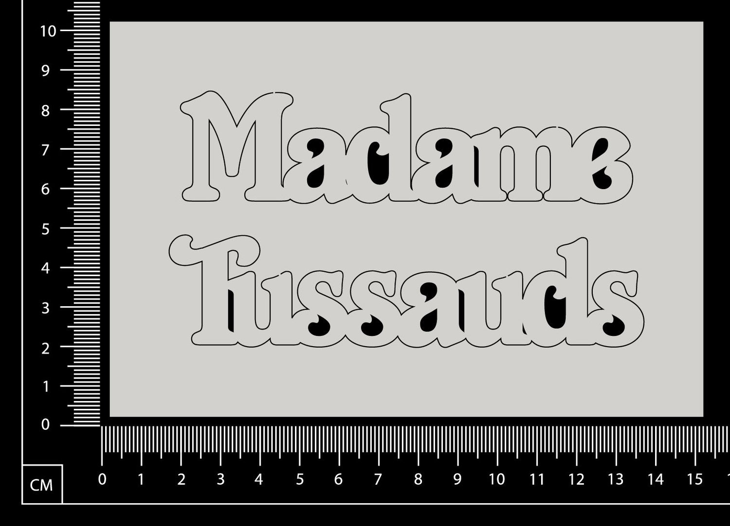 Madame Tussauds - White Chipboard