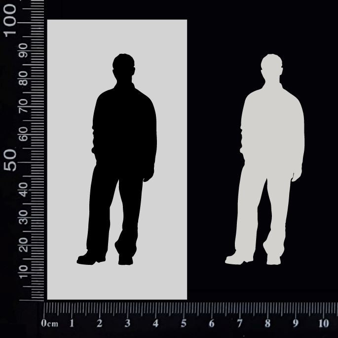 Man - B - Stencil - 50mm x 100mm