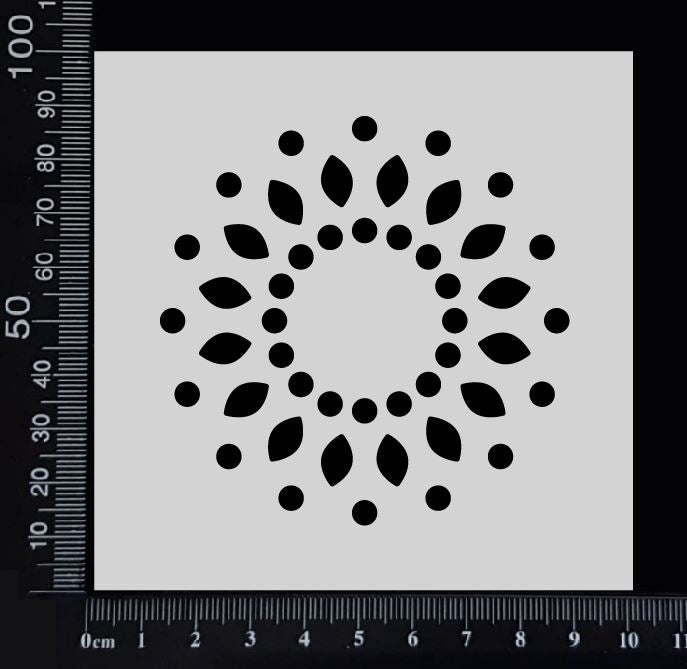 Mandala - D - Stencil - 100mm x 100mm