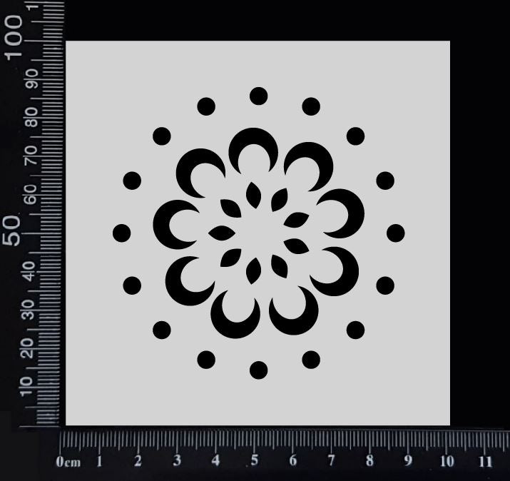 Mandala - F - Stencil - 100mm x 100mm