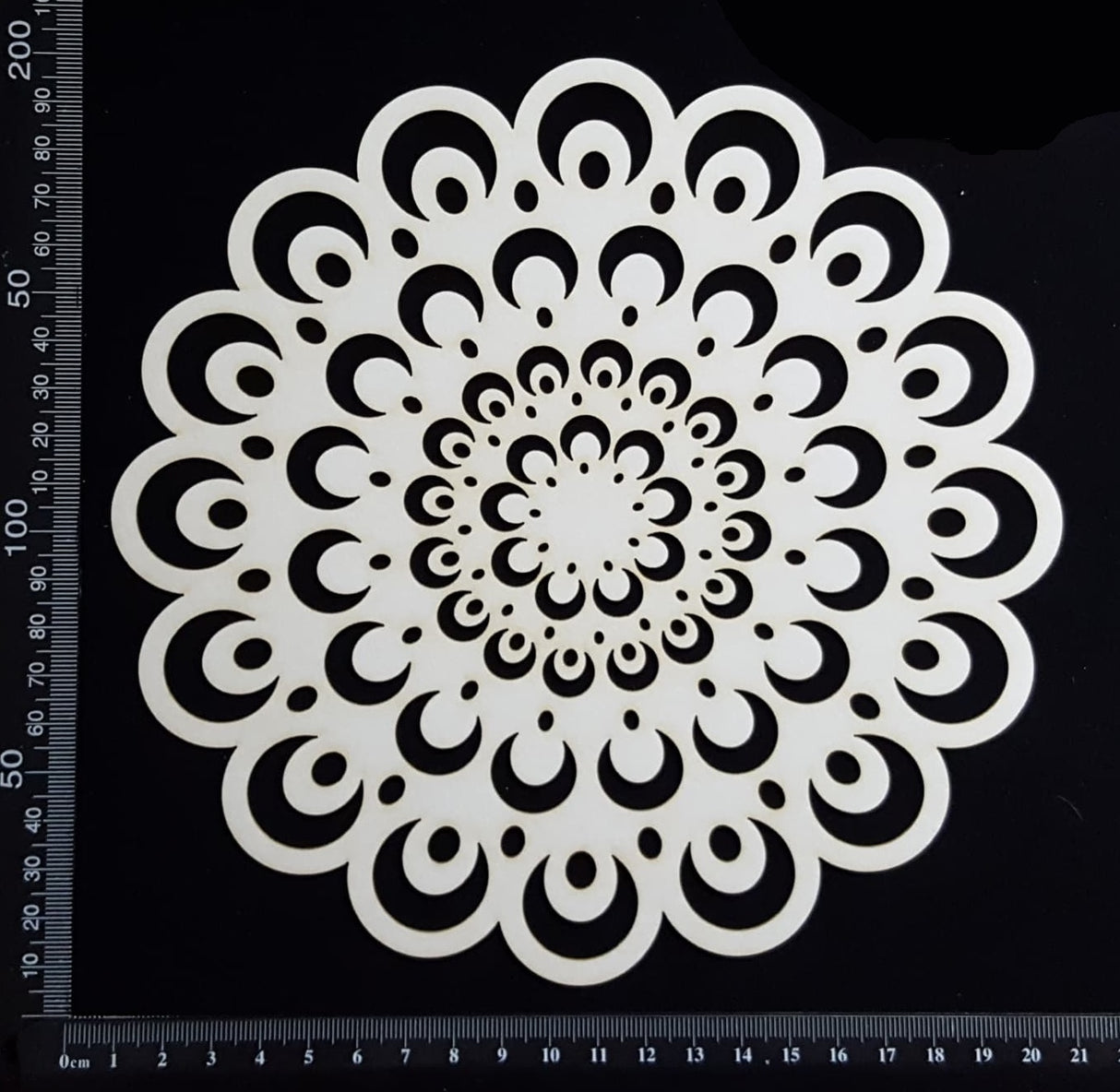 Mandala Doily - Large - White Chipboard