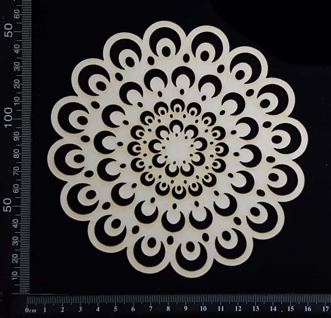 Mandala Doily - Medium - White Chipboard