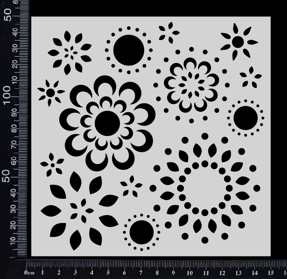 Mandala Mayhem - Stencil - 150mm x 150mm
