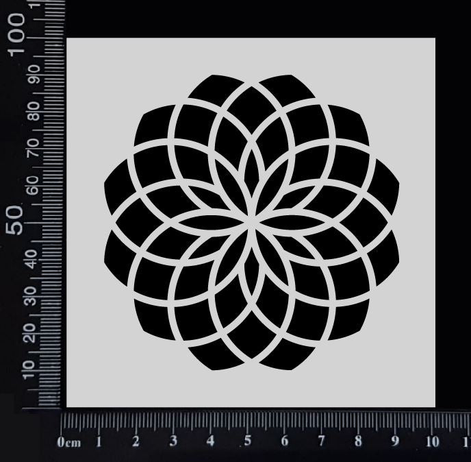 Mandala Mesh - B - Stencil - 100mm x 100mm
