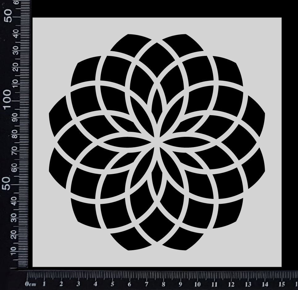 Mandala Mesh - B - Stencil - 150mm x 150mm
