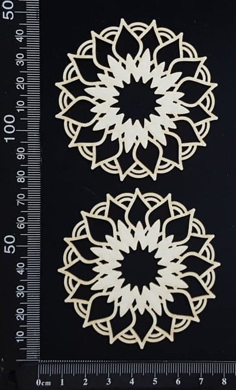 Mandala Set - D - White Chipboard