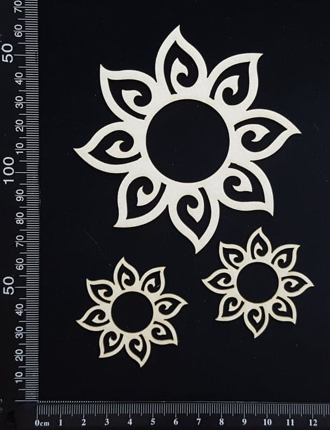 Mandala Set - E - White Chipboard