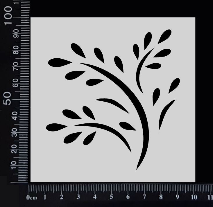 Flourish - B - Stencil - 100mm x 100mm