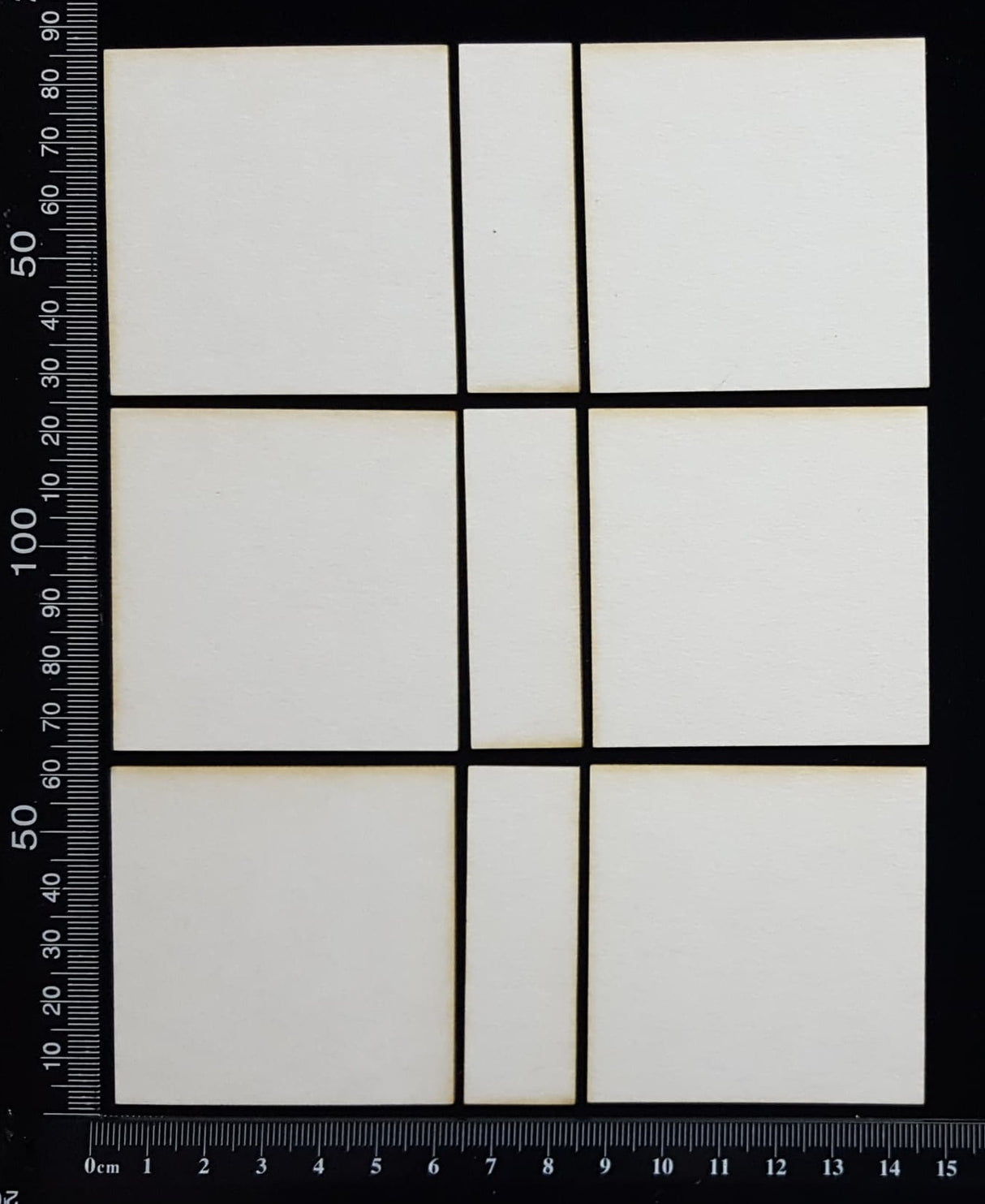 Mini Book - 6cm x 6cm - Set of 3 - White Chipboard