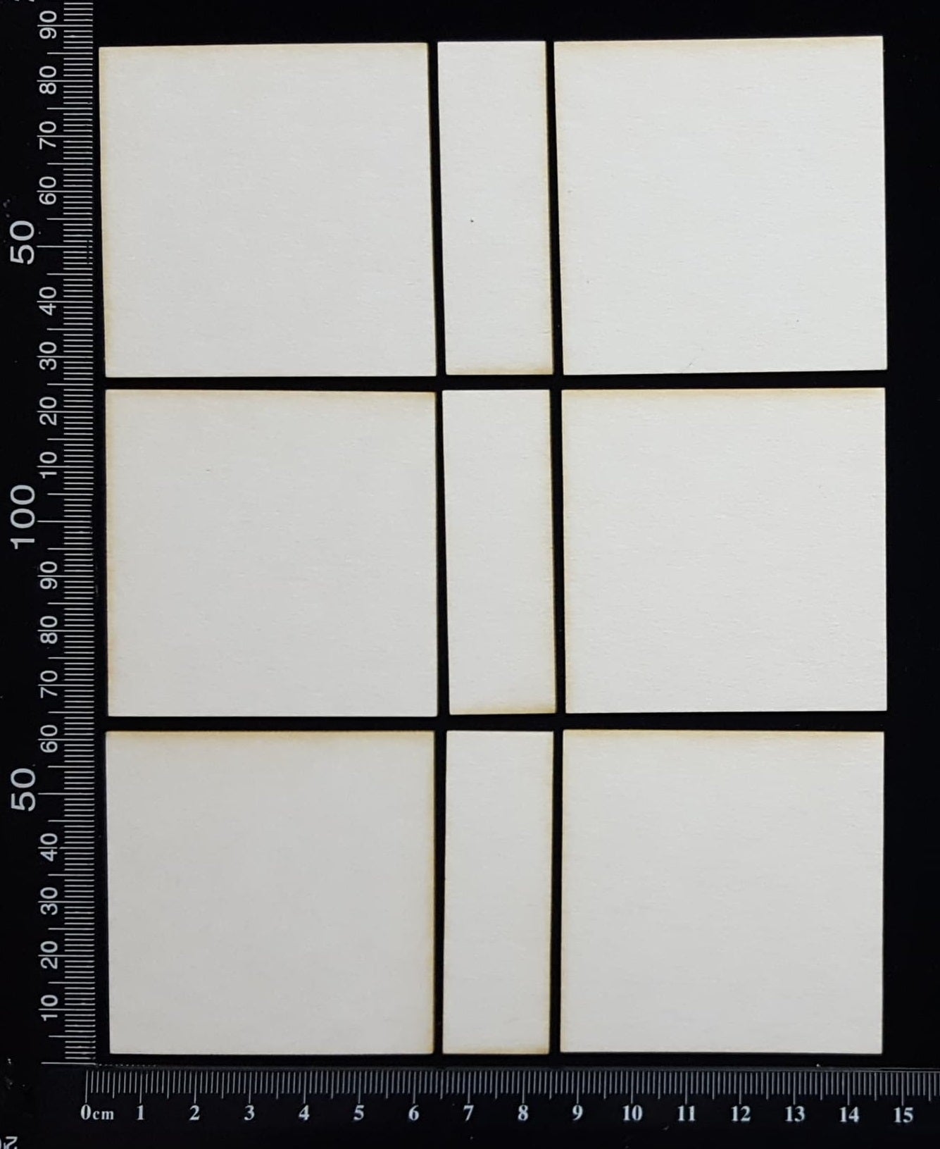 Mini Book - 6cm x 6cm - Set of 3 - White Chipboard