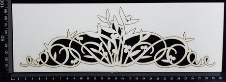 Mistletoe Border - Large - White Chipboard