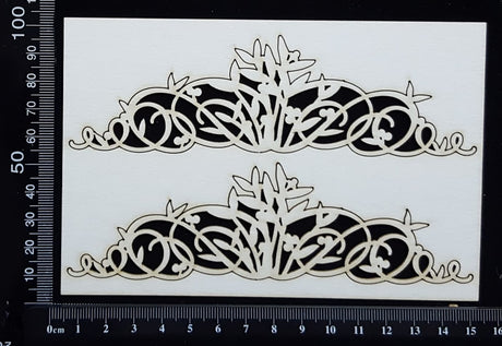 Mistletoe Borders - Small - White Chipboard