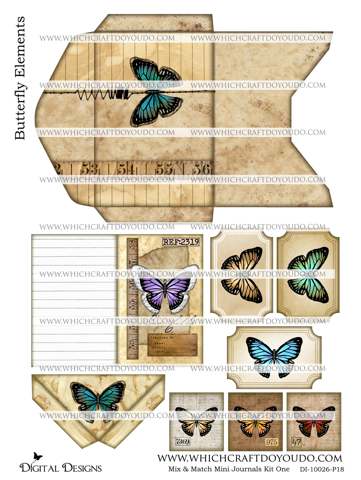 Mix & Match Mini Journals Kit One - DI-10026 - Digital Download