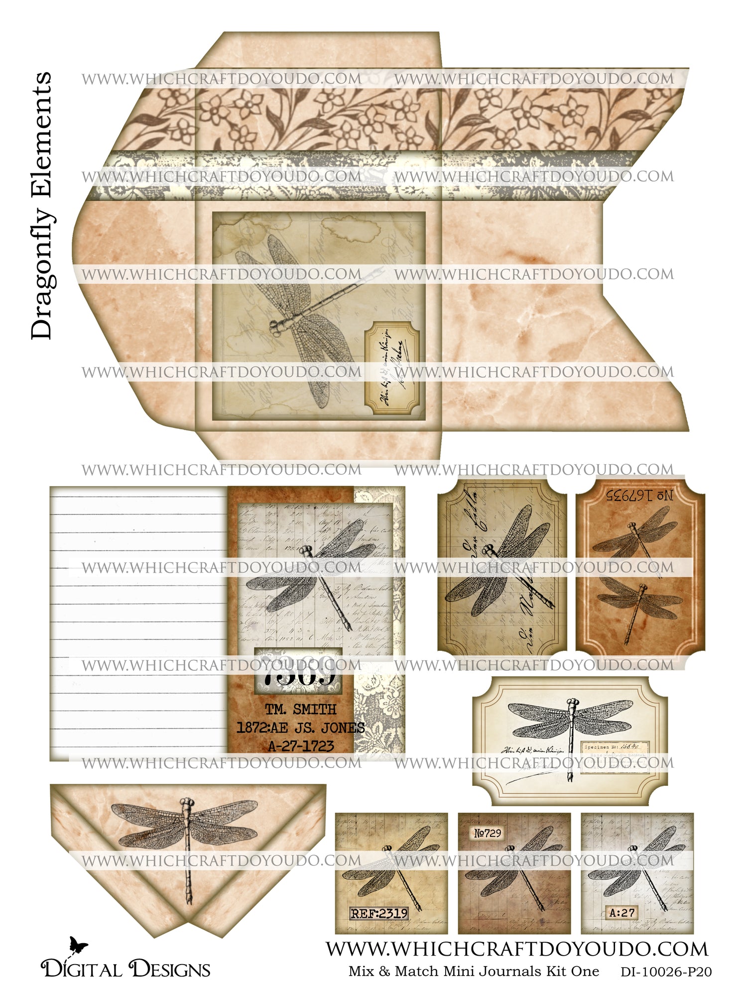Mix & Match Mini Journals Kit One - DI-10026 - Digital Download
